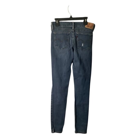 Levis Womens 711 Skinny Jeans Size 26 Distressed Denim Blue Stretch Distressed - Picture 2 of 9